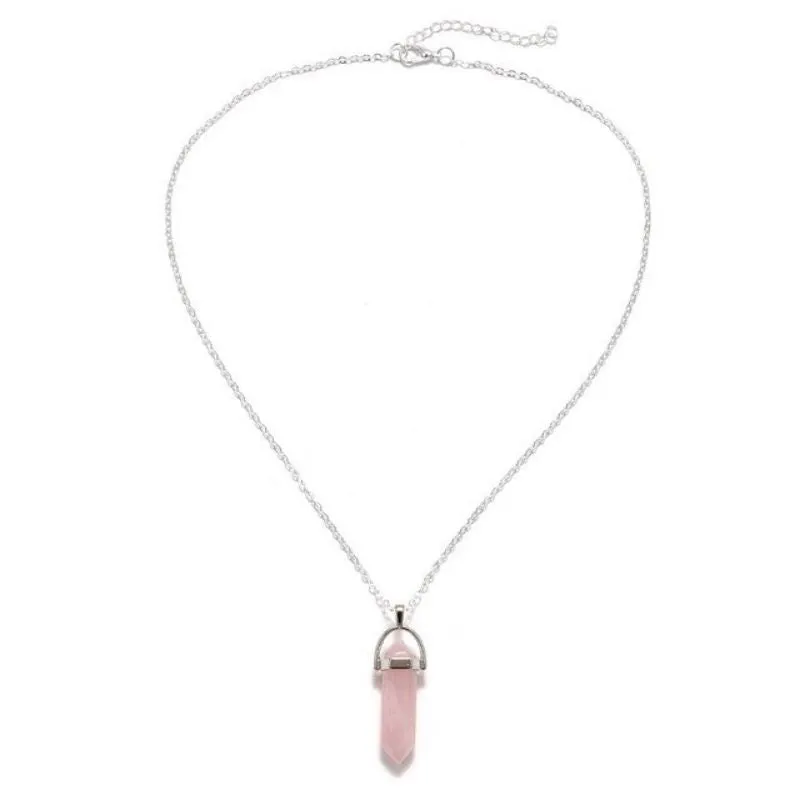 Quartz rose pendentif