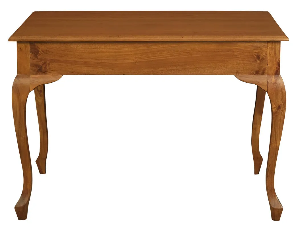 Queen Anne 2 Drawer Desk (Light Pecan)