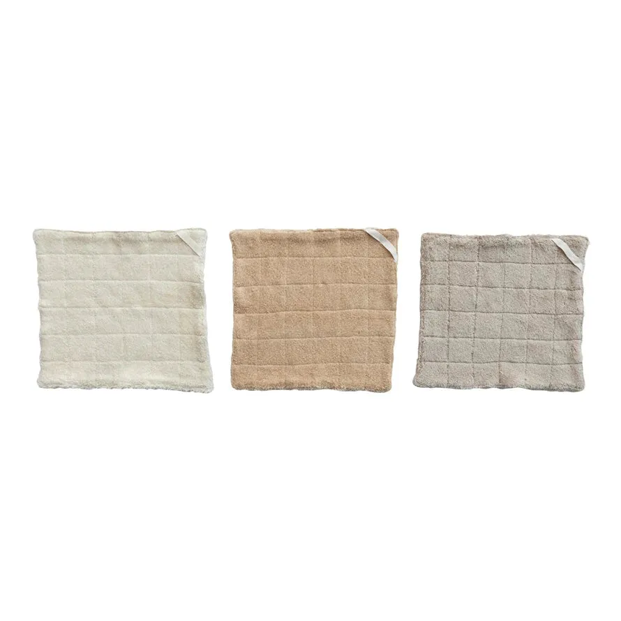 Quilted Cotton Terry Wash Cloth