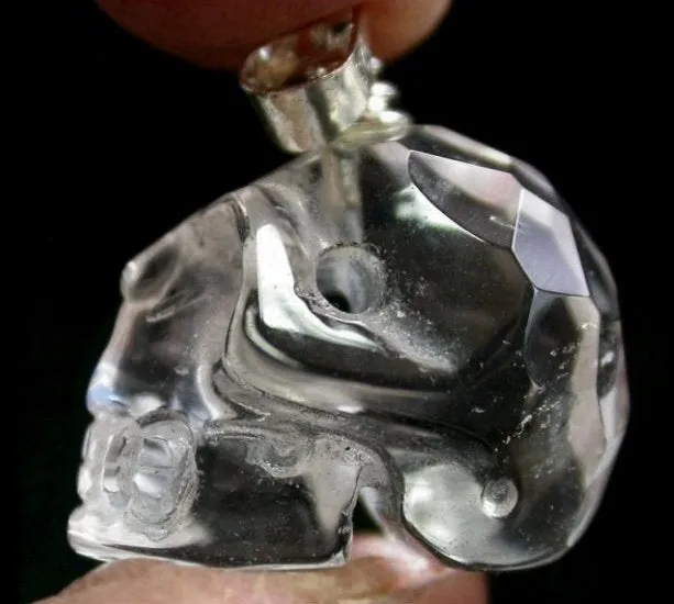 ~"A" Quality~ Himalayan Quartz Faceted Crystal Skull PENDANT or Pendulum