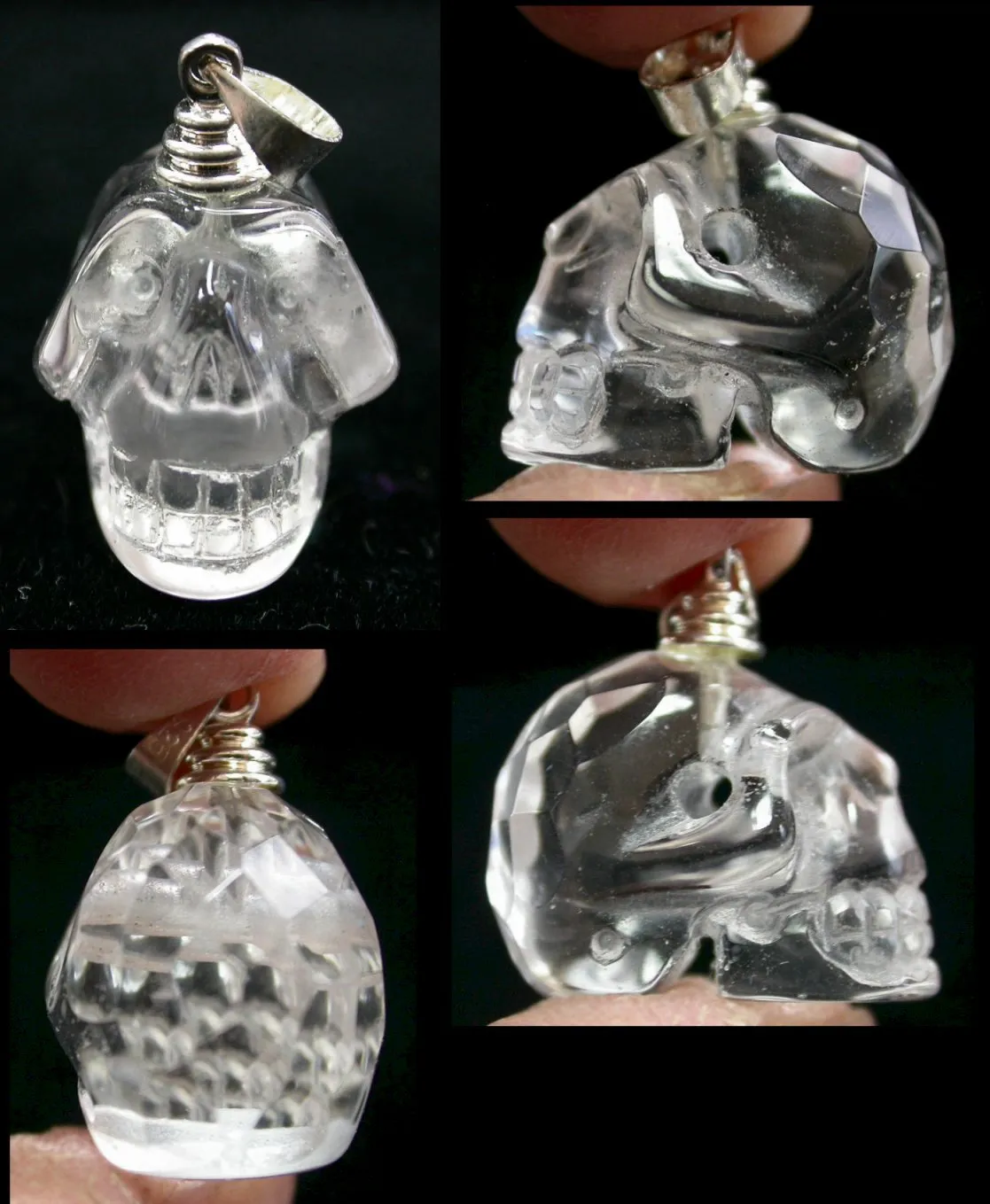 ~"A" Quality~ Himalayan Quartz Faceted Crystal Skull PENDANT or Pendulum