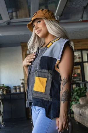 "Respawn" Handmade Denim Battle Vest