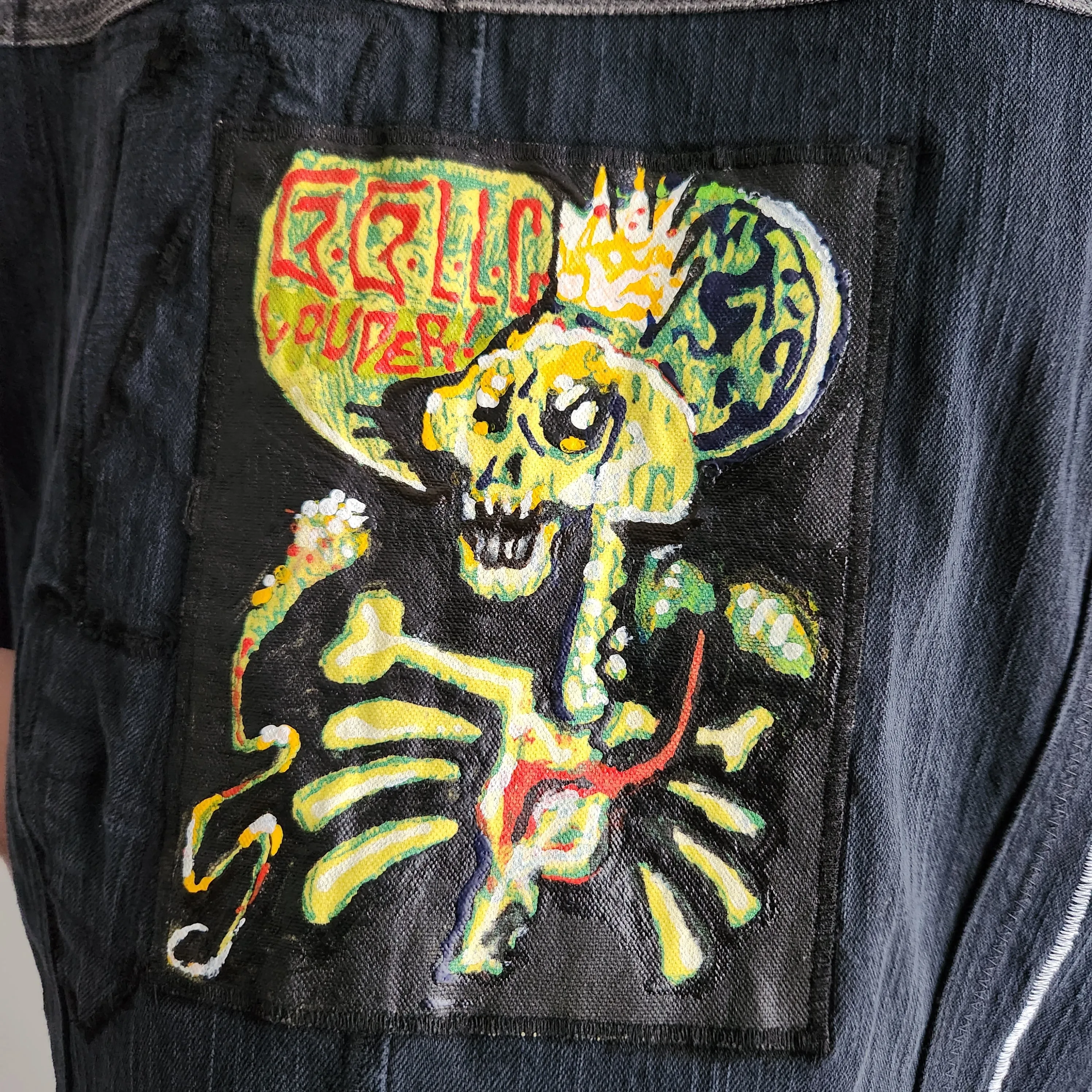 "Respawn" Handmade Denim Battle Vest