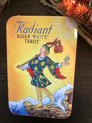Radiant Rider-Waite Tarot Cards in a Tin