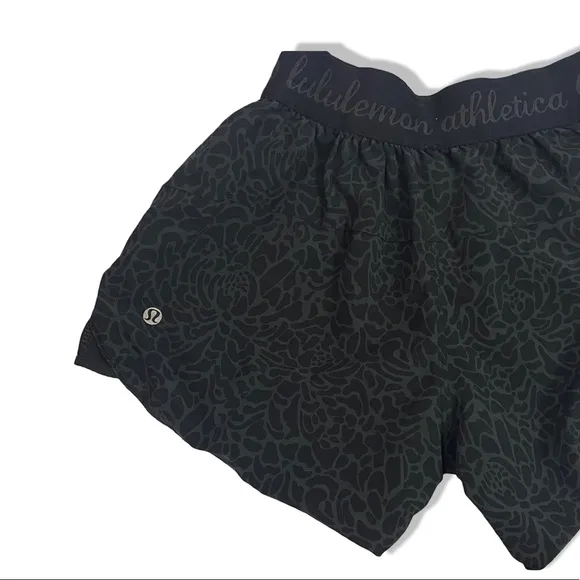 Rare Lululemon Go the Distance Short Reversible Black/ petal Camo printed black