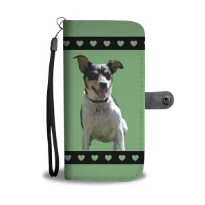Rat Terrier Phone Case Wallet - Green