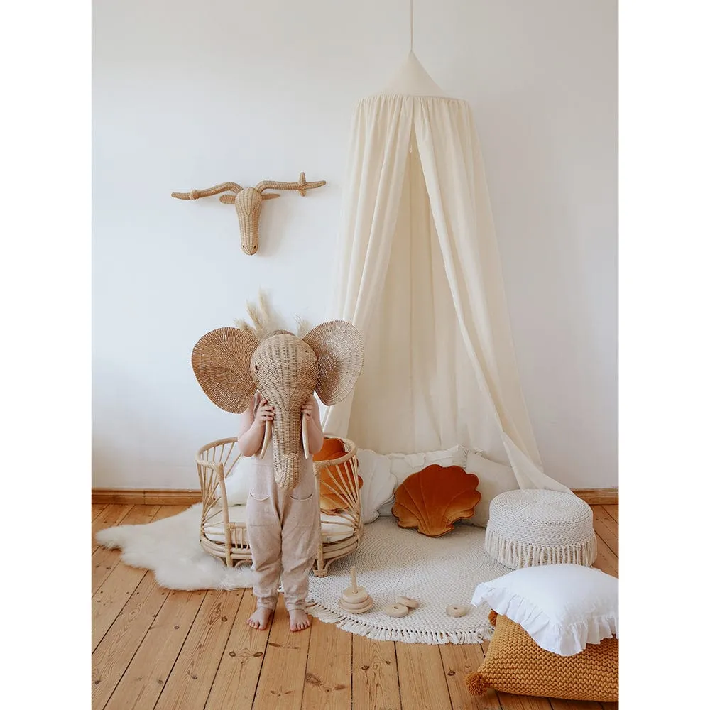 Raw Cotton Decorative Canopy - Beige