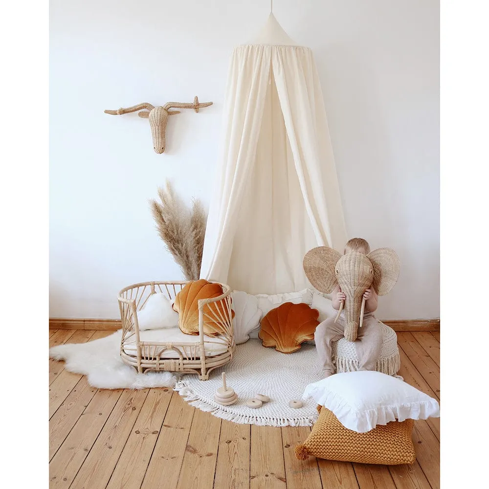 Raw Cotton Decorative Canopy - Beige