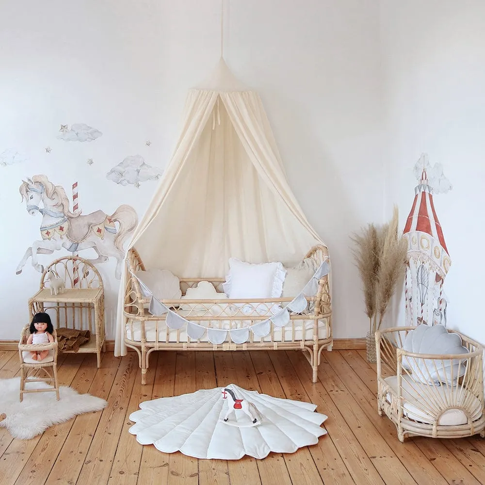 Raw Cotton Decorative Canopy - Beige