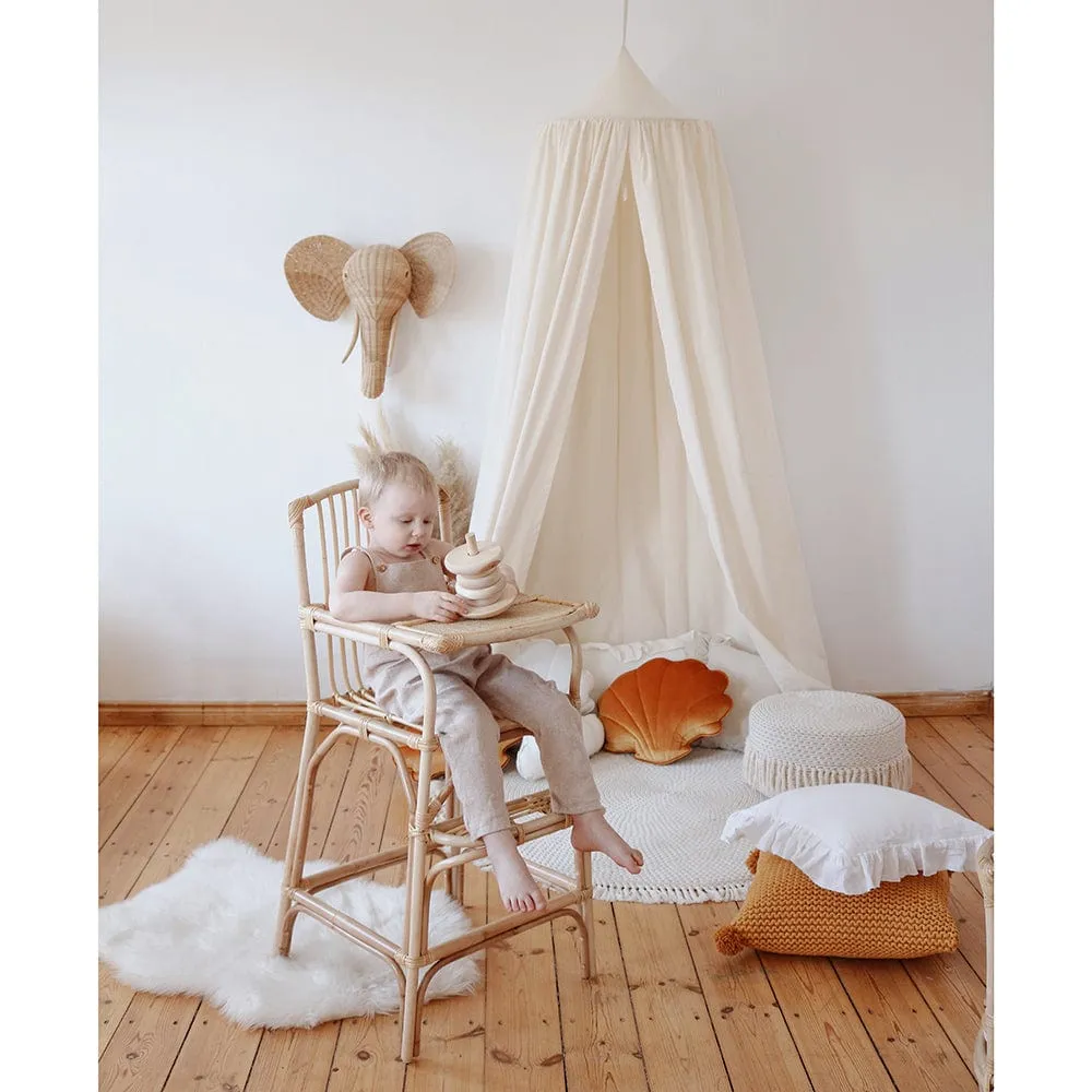 Raw Cotton Decorative Canopy - Beige