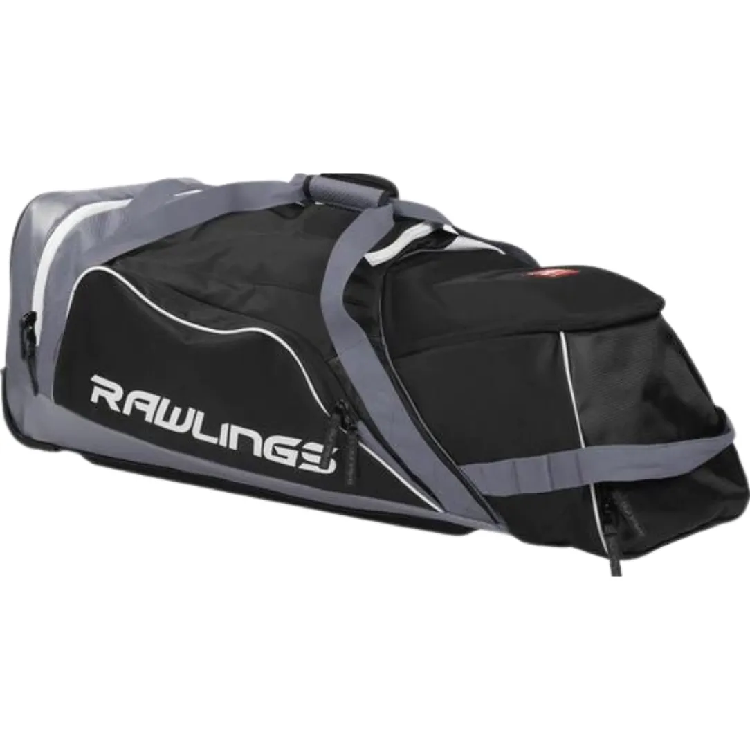Rawlings R1502 Wheeled Catcher's Bag-Black-36"x14"x15 R1502