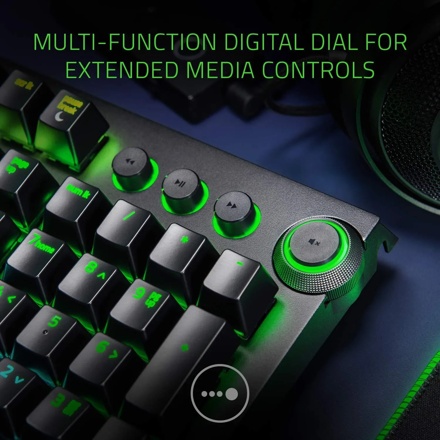 Razer BlackWidow Elite Mechanical Gaming Keyboard With Green Switches (Black) With Ergonomic Wrist Rest
