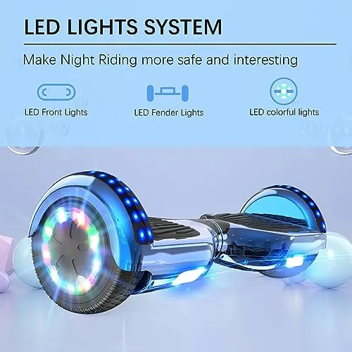 RCB Hoverboard G 6.5 Pouces Bluetooth-Musique/LED-Roue Clignotante