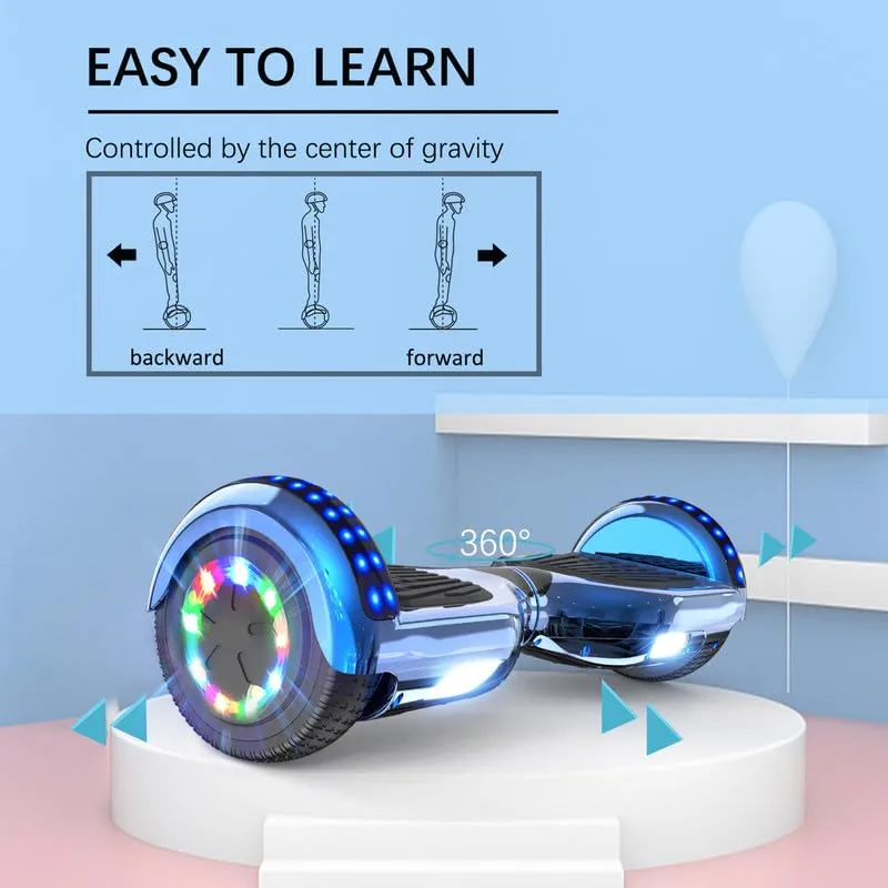 RCB Hoverboard G 6.5 Pouces Bluetooth-Musique/LED-Roue Clignotante