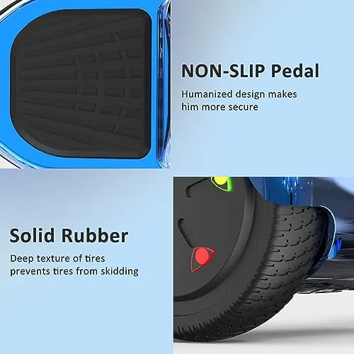 RCB Hoverboard G 6.5 Pouces Bluetooth-Musique/LED-Roue Clignotante