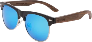 Real Ebony Browline Style RetroShade Sunglasses by WUDN