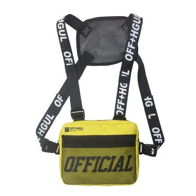 Realaiot Functional Tactical Chest Bag  Fashion Bullet Hip Hop Vest Streetwear Bag Waist Pack Women Black Chest Rig Bag