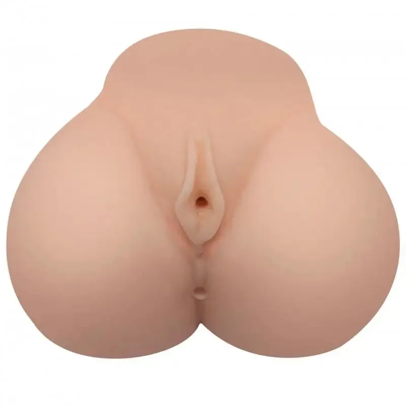Realistic Feel Flesh Pink Wet Vagina and Ass Vibrating Masturbator