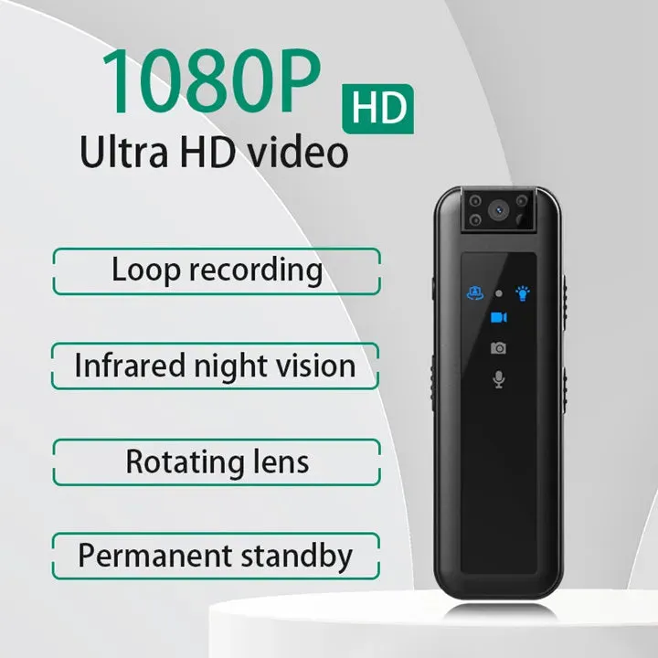 RECON GS2 Smart 1080P 180° Rotatable Lens HD Body Camera With Infra Red Night Vision.