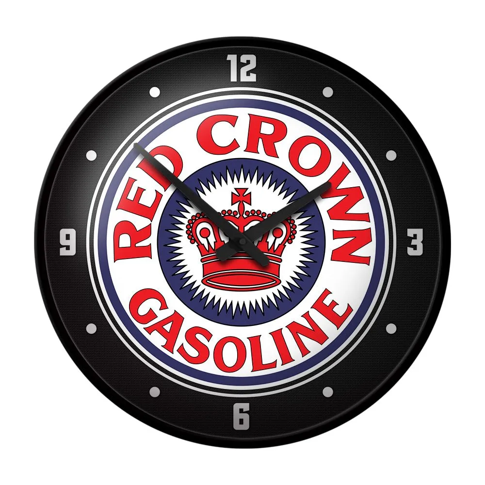 Red Crown - Modern Disc Wall Clock
