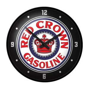Red Crown - Modern Disc Wall Clock
