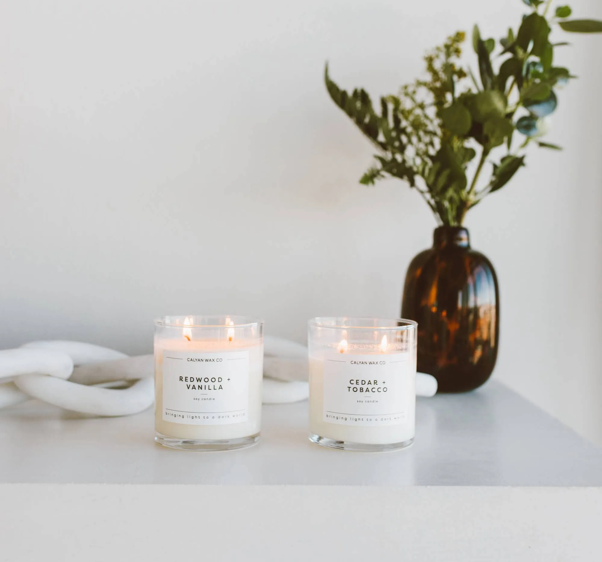 Redwood   Vanilla - Glass Tumbler Soy Candle