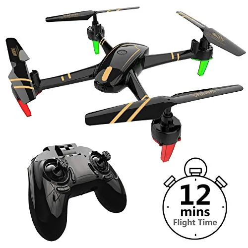 REMOKING RC Drone Racing Quadcopter Headless Mode 2.4GHz 360°flip 4 Channels Altitude Hold Indoor and Outdoor Sport Game Good for Children and Adult as Gifts 12mins Long Flight Time - Black