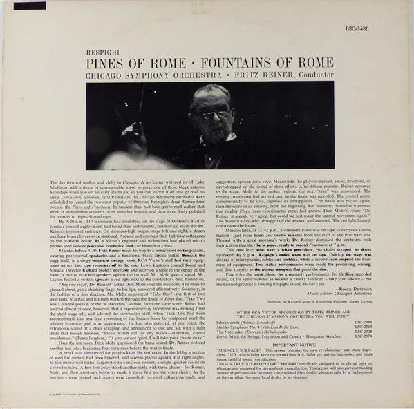 Respighi - Pines of Rome / Reiner - Super Hot Stamper