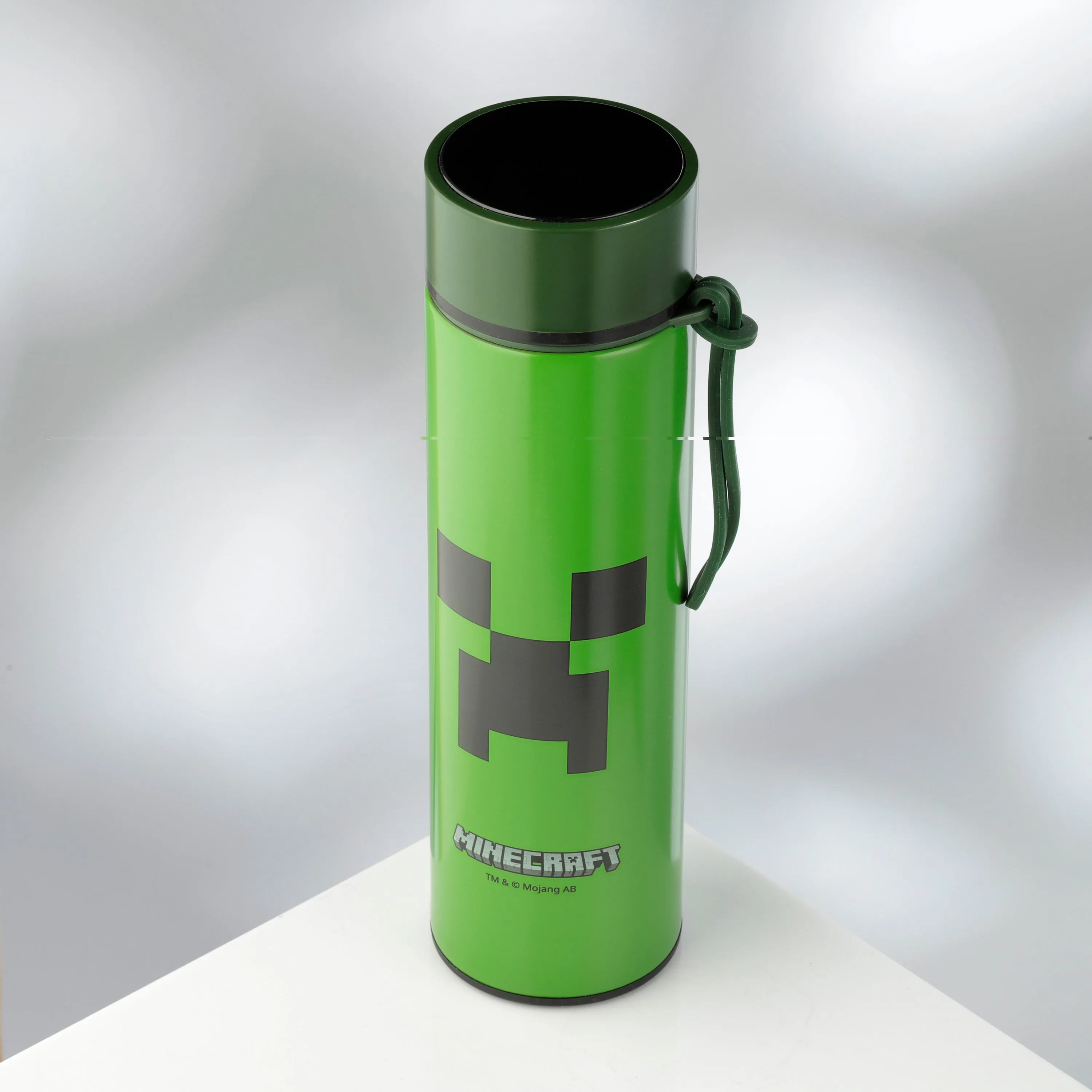 Reusable Stainless Steel Hot & Cold Insulated Drinks Bottle Digital Thermometer - Minecraft Creeper