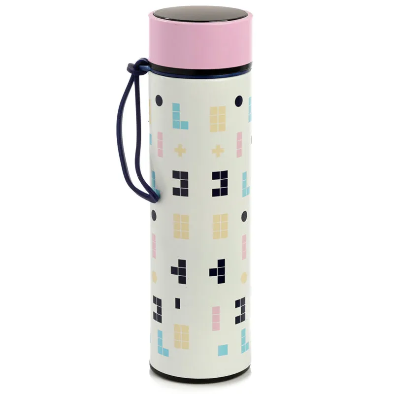 Reusable Stainless Steel Hot & Cold Insulated Drinks Bottle Digital Thermometer - Pusheen the Cat Gaming