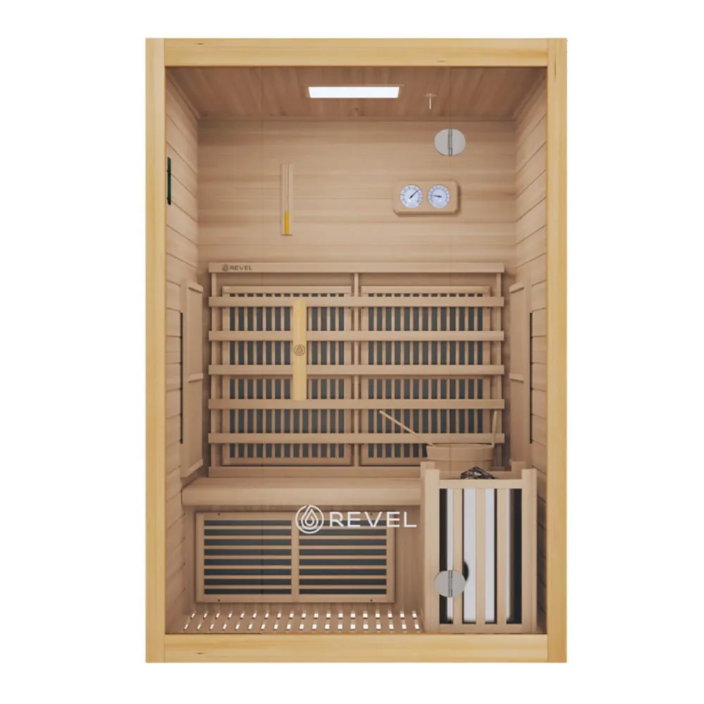 Revel Recovery NordicWave 2 Person Infrared & Traditional Hybrid Sauna
