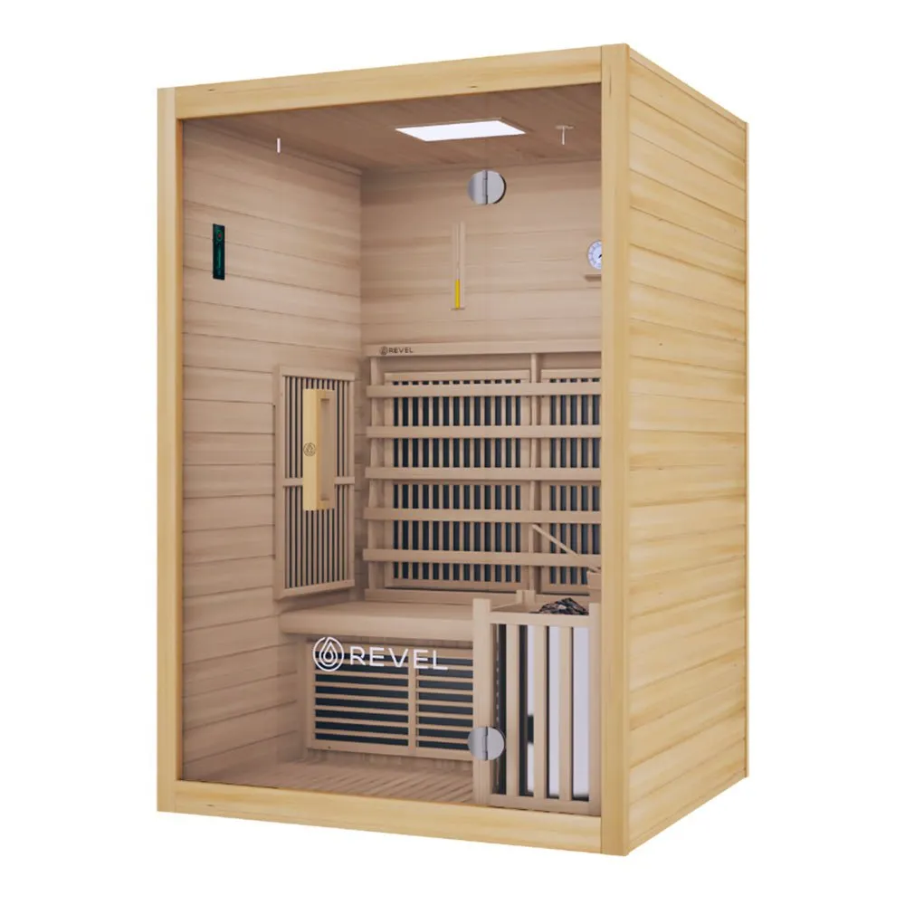 Revel Recovery NordicWave 2 Person Infrared & Traditional Hybrid Sauna