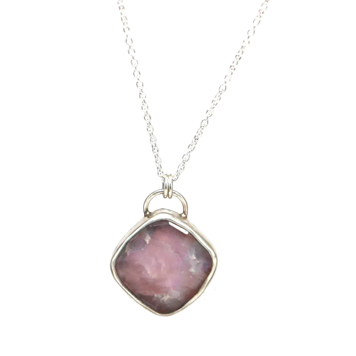 Rhodochrosite Cushion Necklace