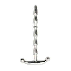 Rimba Stainless Steel Silver Ribbed Urethral Sound Plug