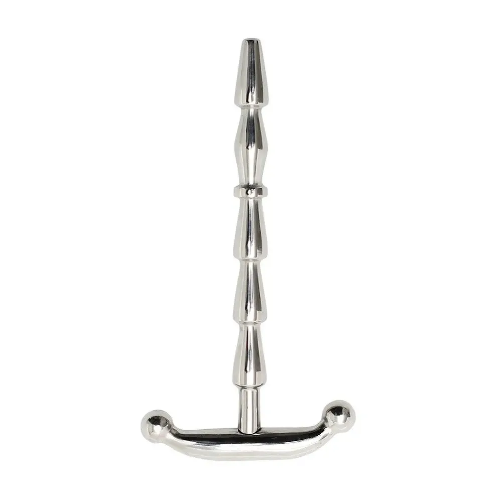 Rimba Stainless Steel Silver Ribbed Urethral Sound Plug