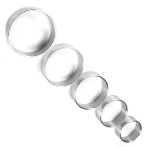 Rimba Stainless Steel Silver Thin 1.5 Inches Wide Cock Ring