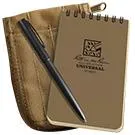 Rite in the Rain No935-KIT Top Spiral 3x5 Notebook Kit Tan