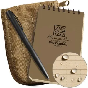 Rite in the Rain No935-KIT Top Spiral 3x5 Notebook Kit Tan
