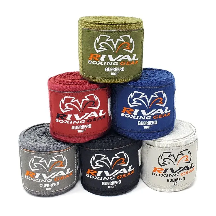 Rival® Guerrero Handwraps semi Elastic Hand Wraps Boxing, MMA, Muay Thai, and Other Martial Arts for Men and Women (Multiple Color Options) | Comfy Fit