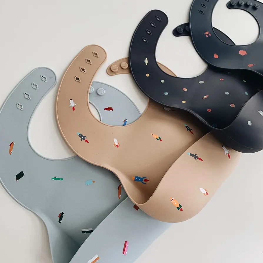 Rocket Ship Silicone Bib - ONLY 2 LEFT