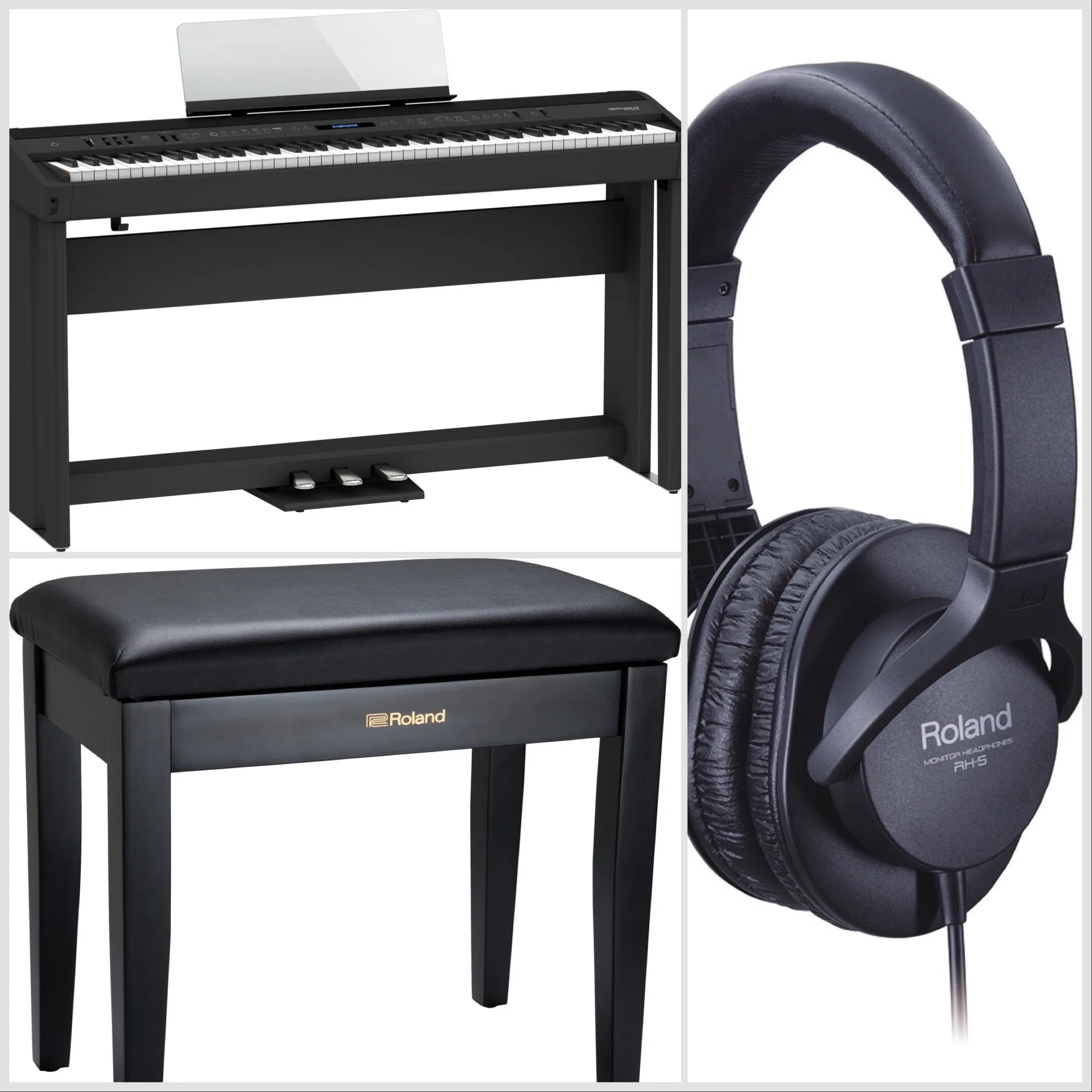 Roland FP-90X-BK Premium Portable Piano Black Bundle