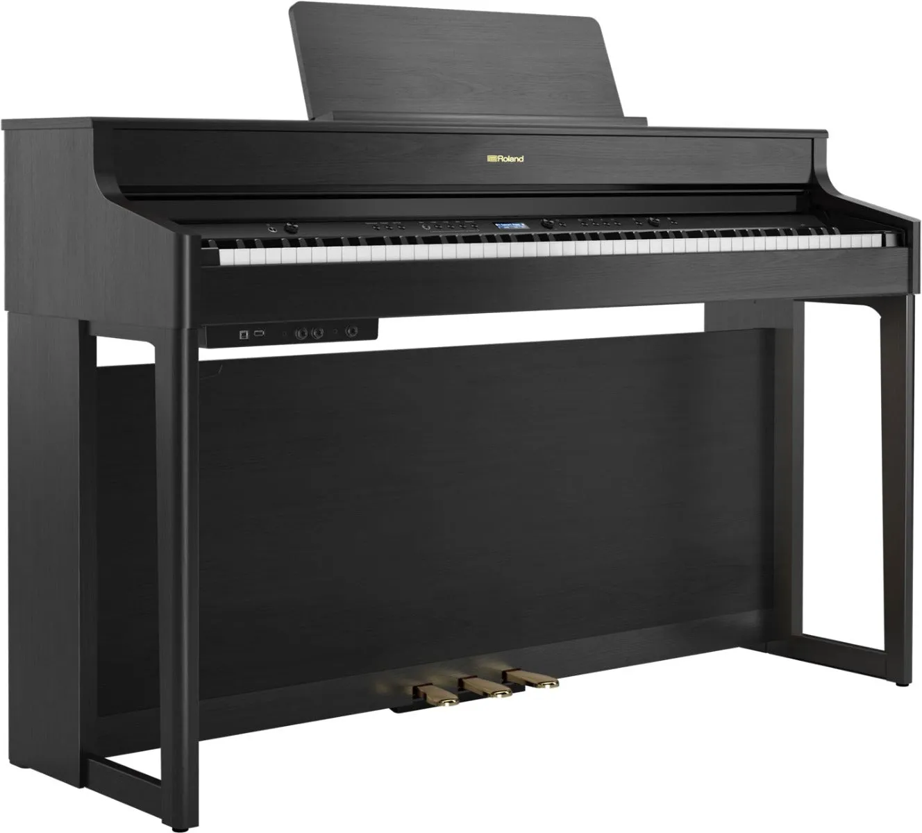 Roland HP702-CH Digital Upright Piano Charcoal Black [Refurbished by Roland]