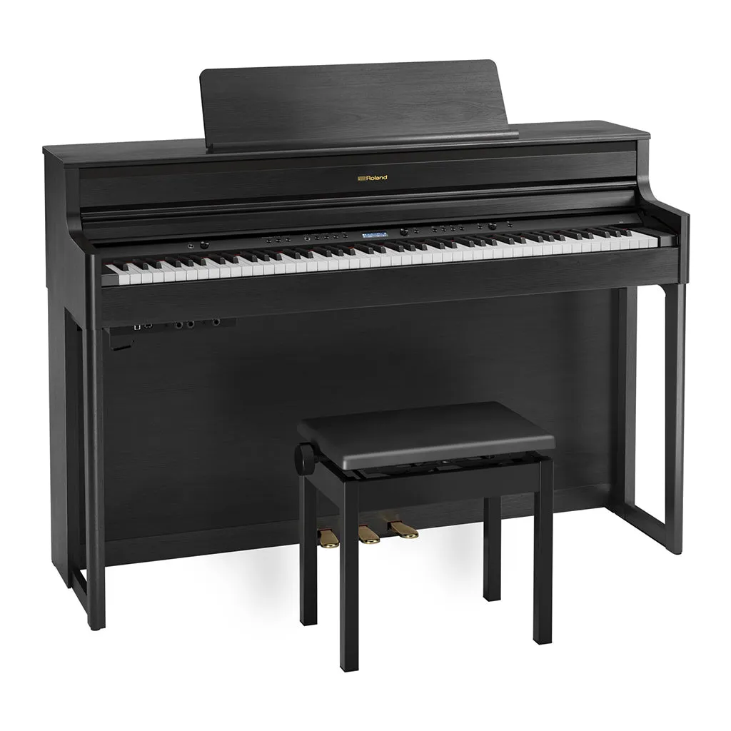 Roland HP704 Digital Piano - Charcoal Black