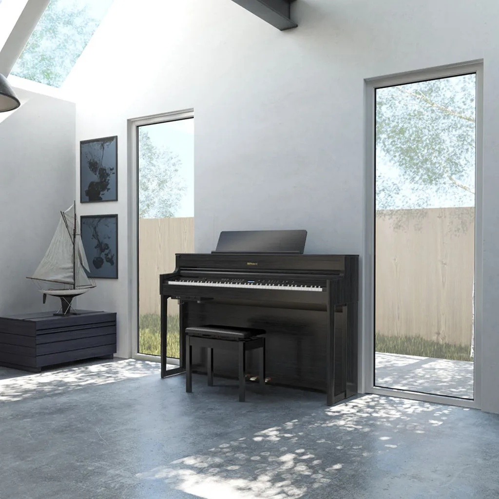 Roland HP704 Digital Piano - Charcoal Black
