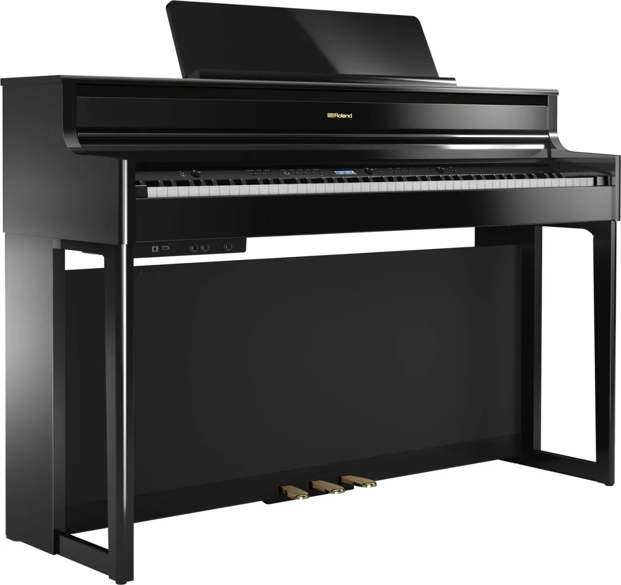 Roland HP704-PE Digital Upright Piano Polished Ebony