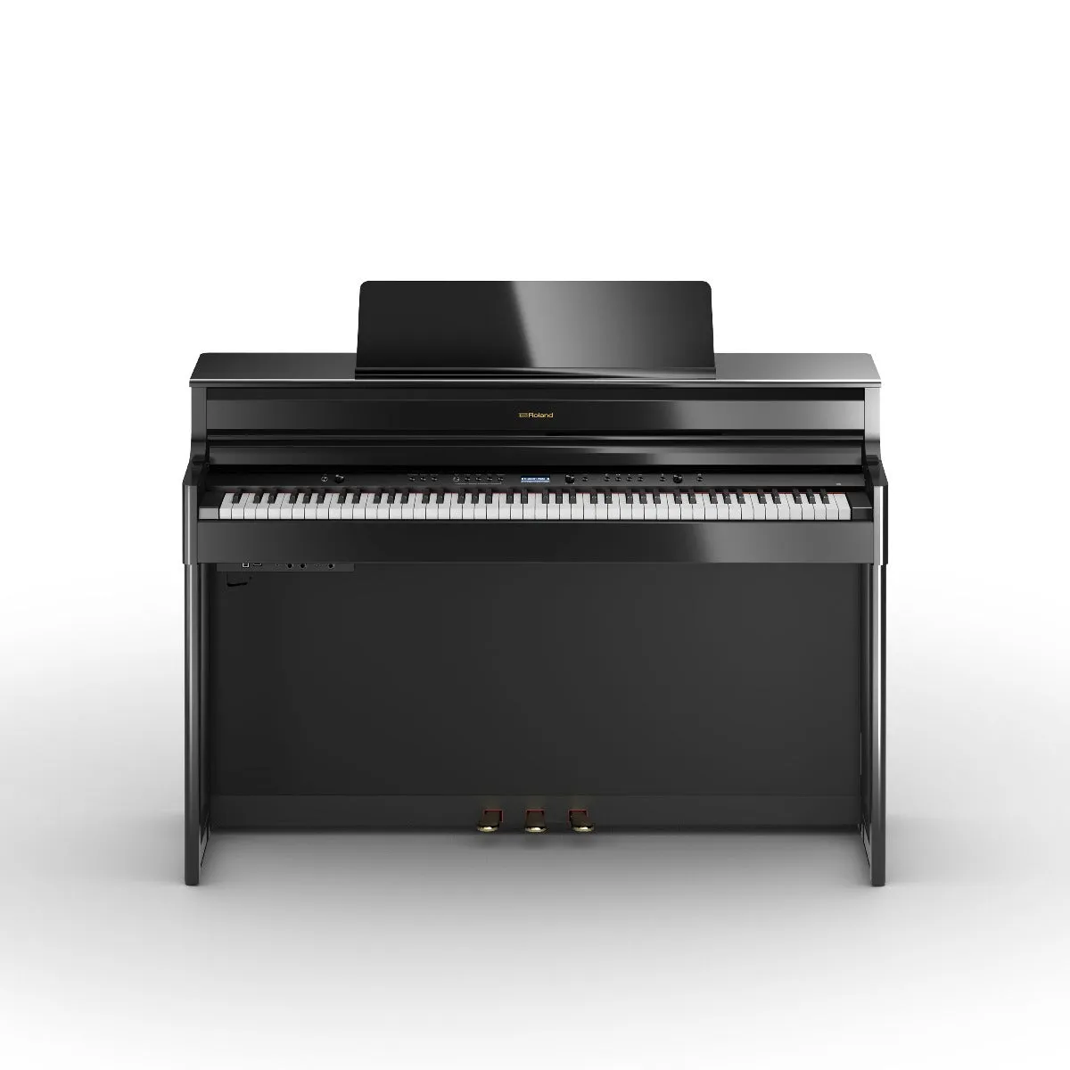 Roland HP704-PE Digital Upright Piano Polished Ebony