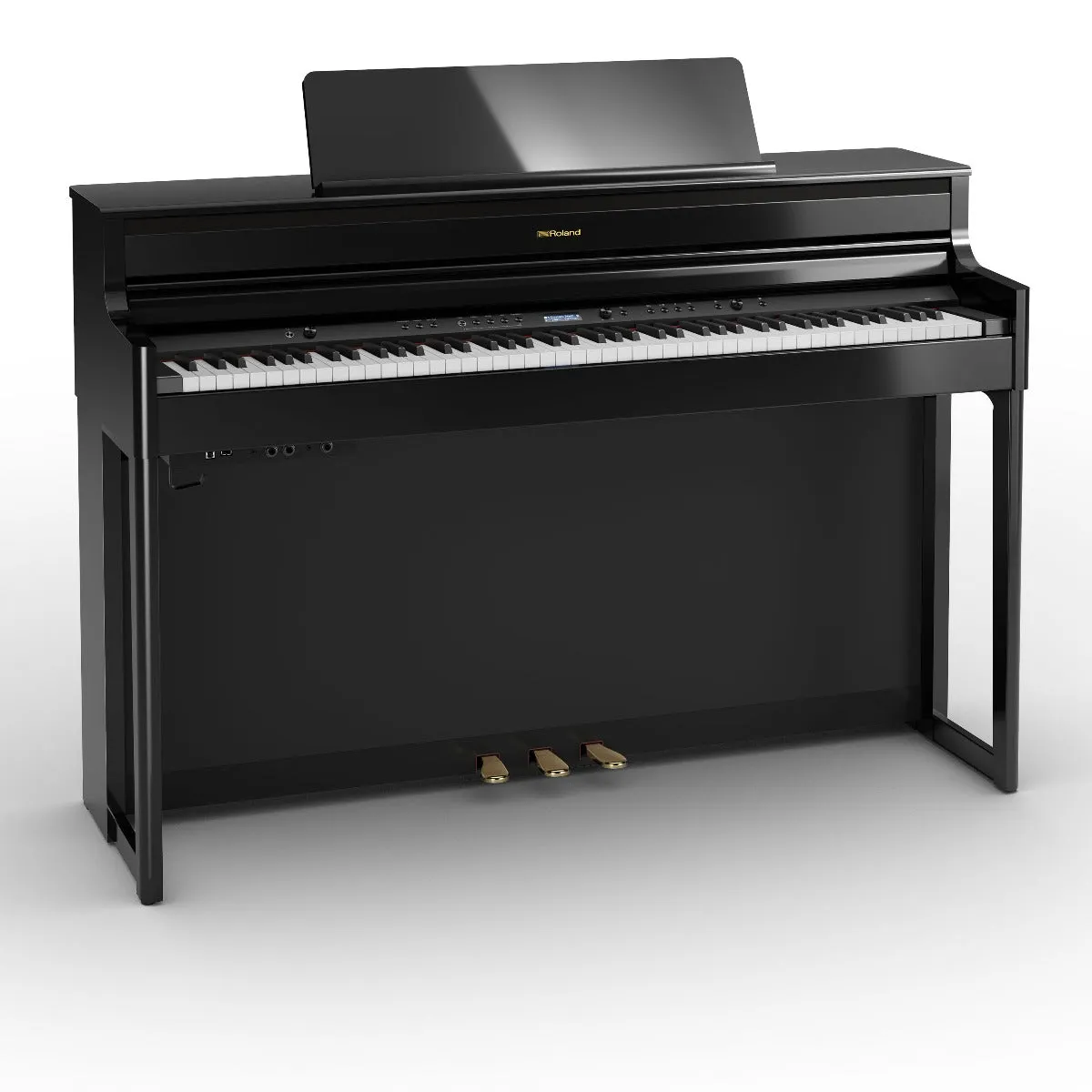 Roland HP704-PE Digital Upright Piano Polished Ebony