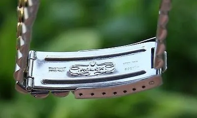 ROLEX 18k Yellow Gold & Stainless Steel Mens or Ladies 34mm Date Watch