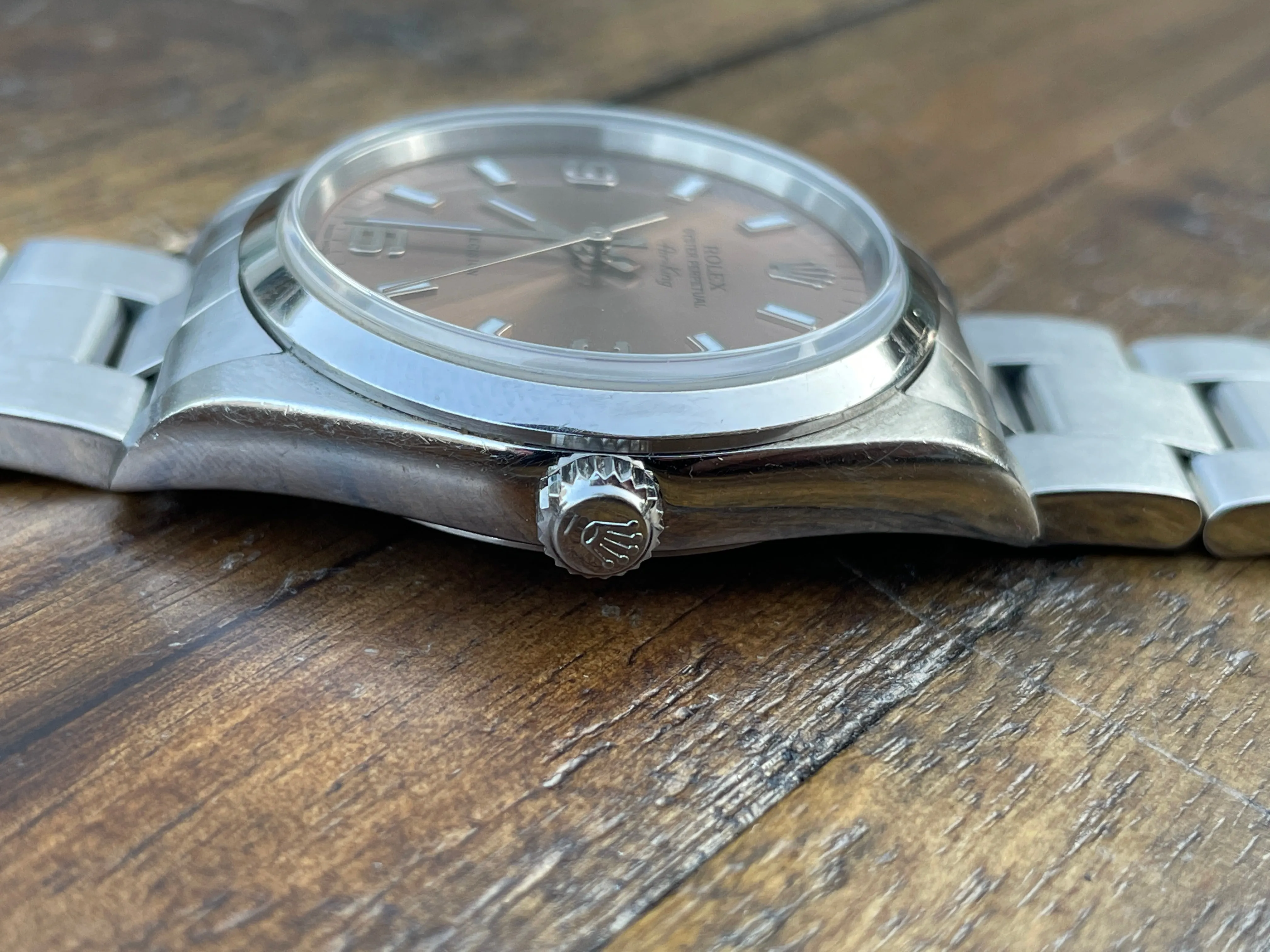 Rolex Air King - 14000M - Salmon w/ Original Papers.