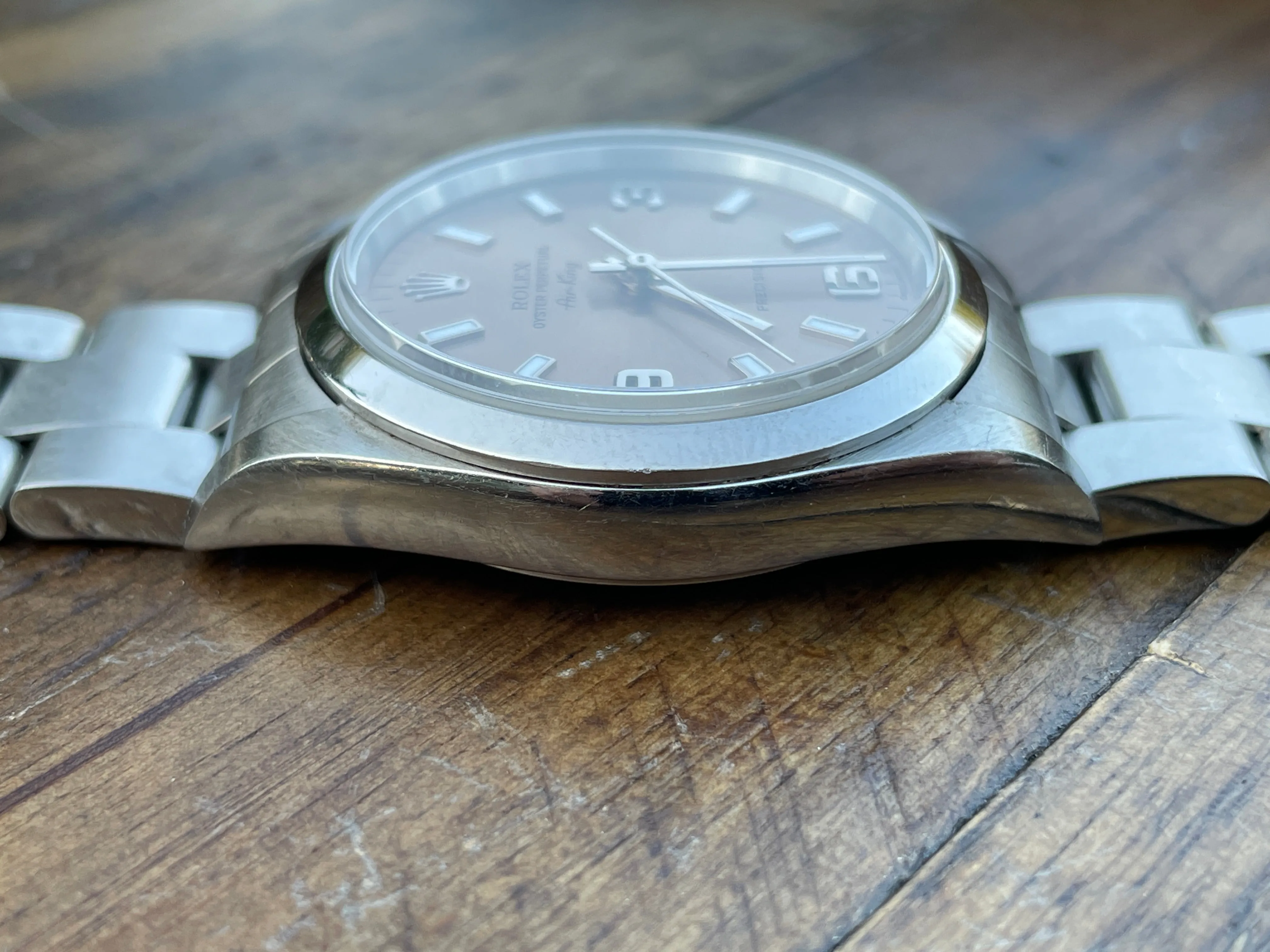Rolex Air King - 14000M - Salmon w/ Original Papers.